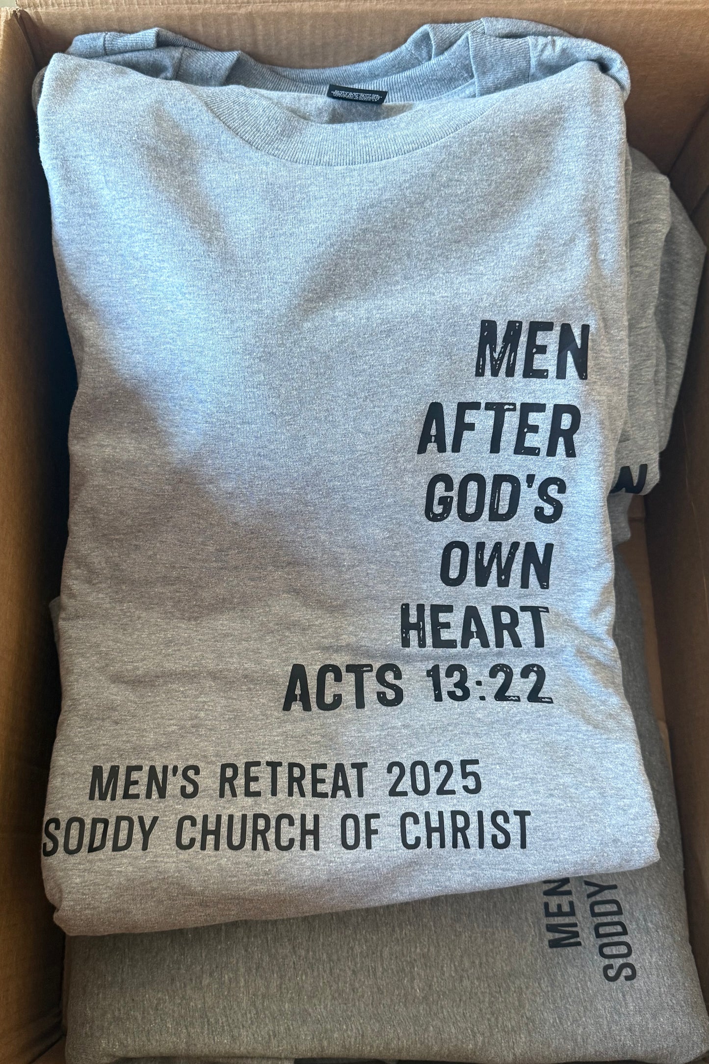 Soddy daisy church of Christ men’s retreat 2025 tee shirts