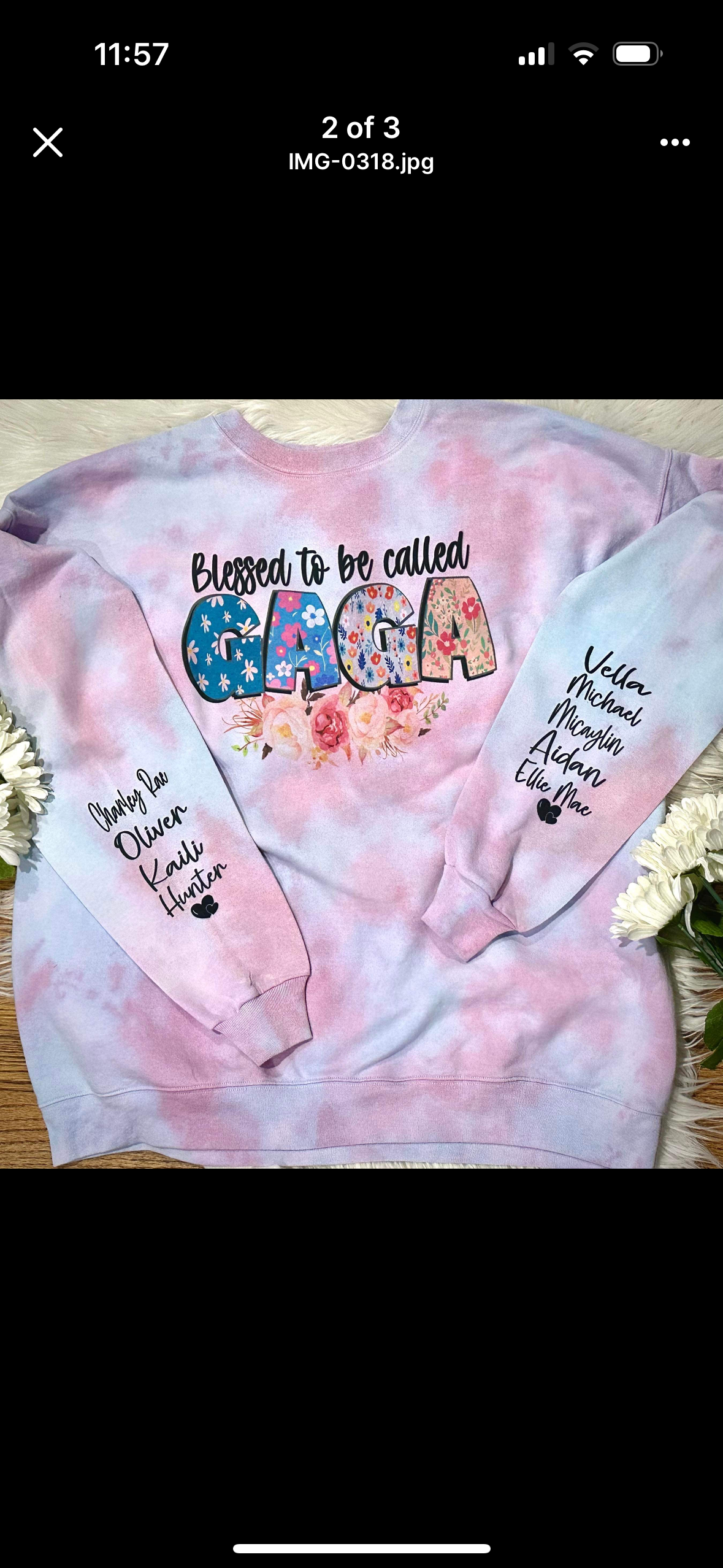 Blessed to be called Gaga tiedye sweatshirt