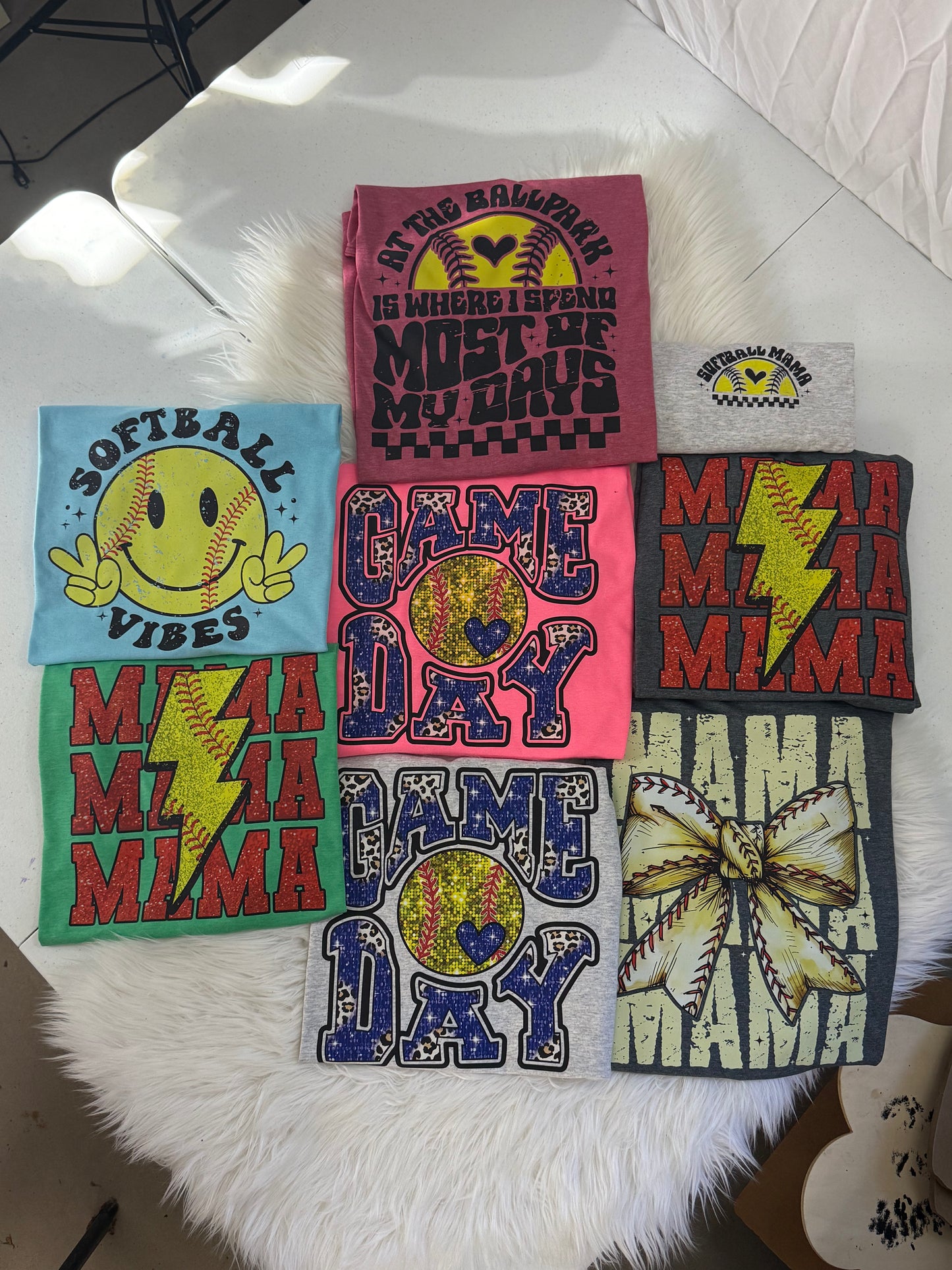 4 mystery tee shirt Bundle softball theme