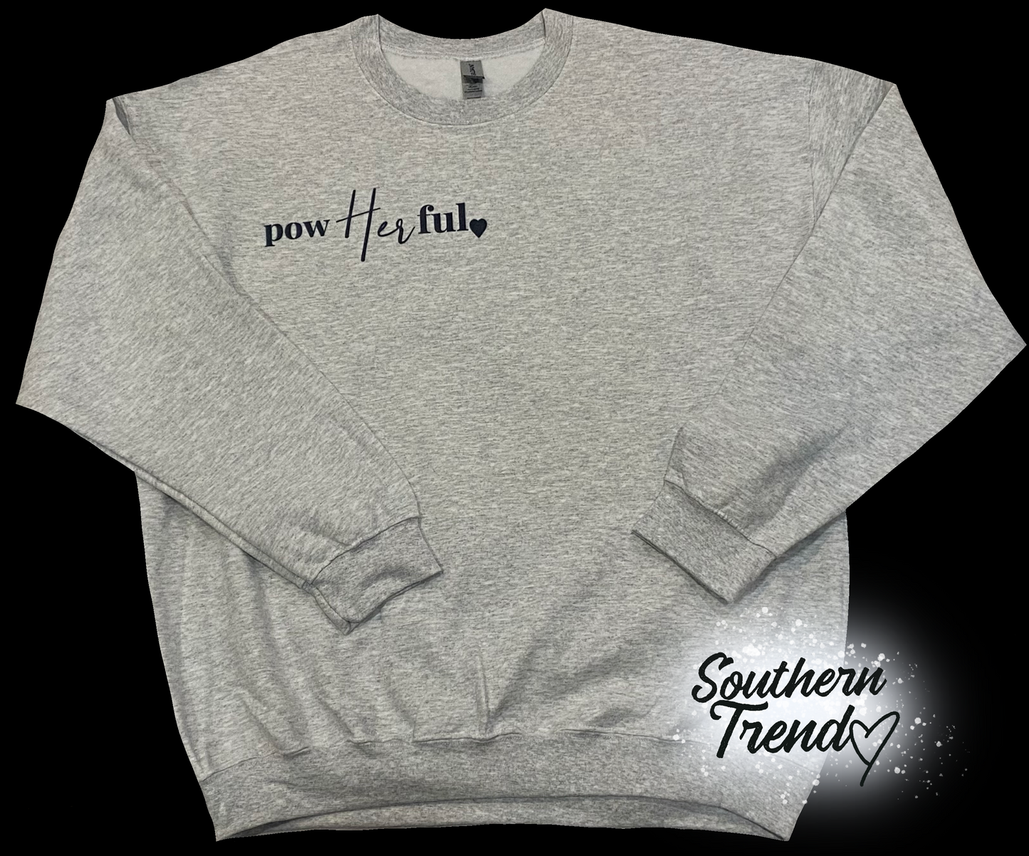 PowHerful sweatshirt crewneck ash grey