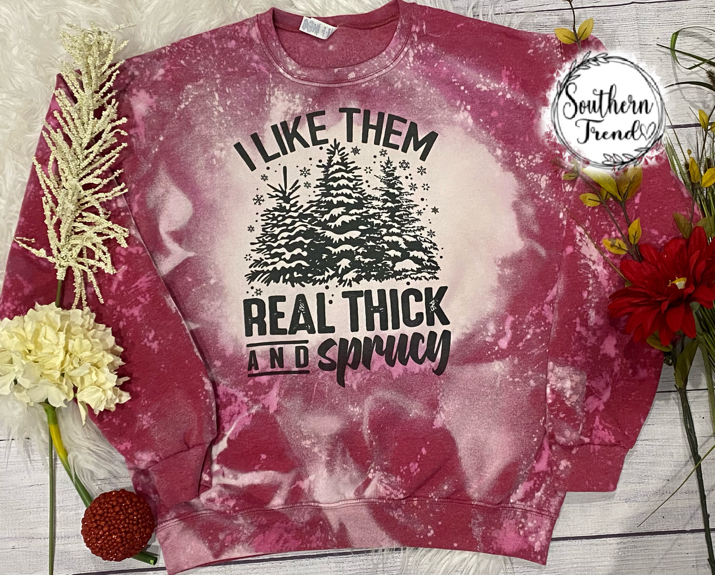 I like them real thick and sprucy Christmas crewneck