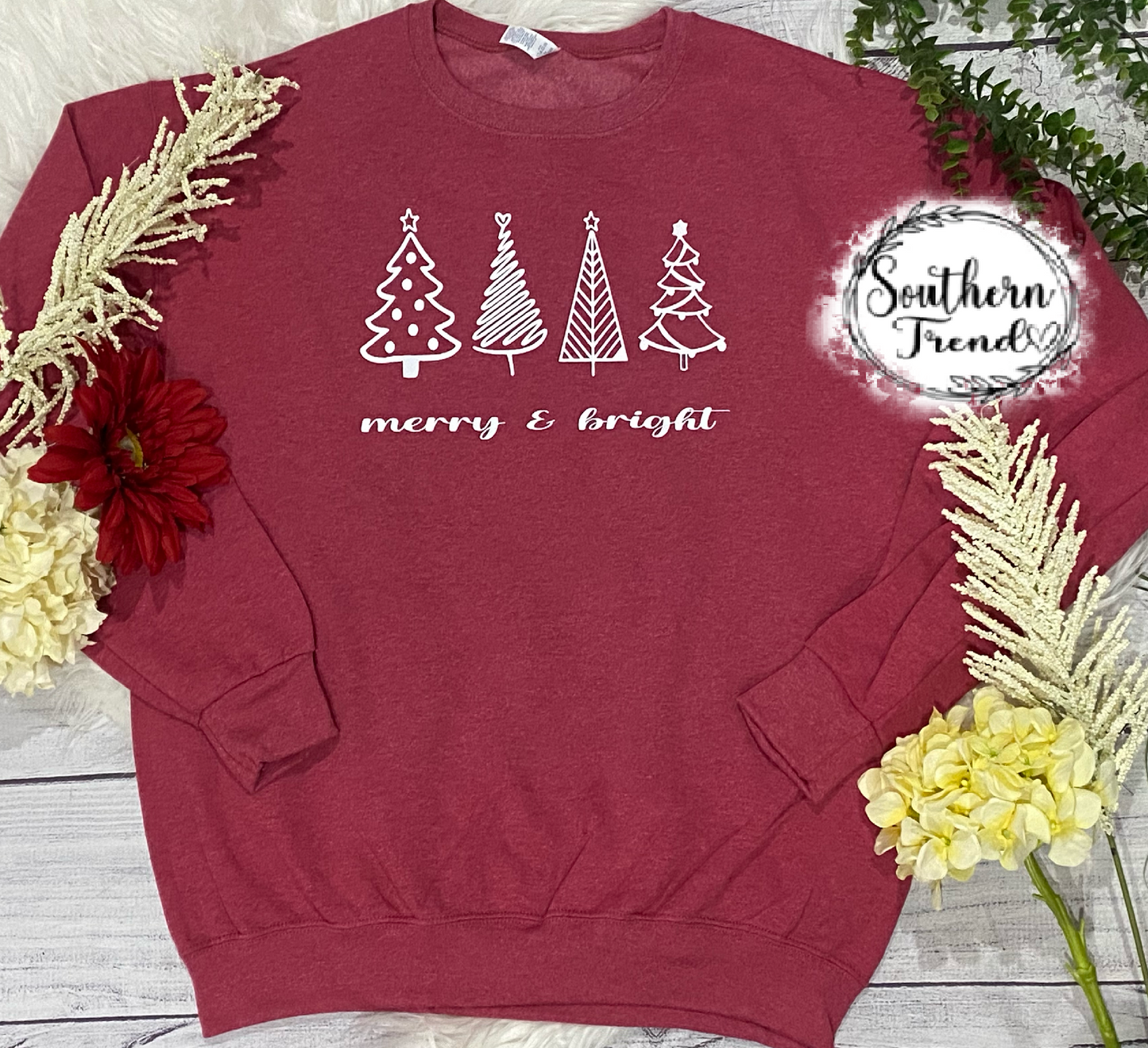 Merry and bright Christmas crewneck