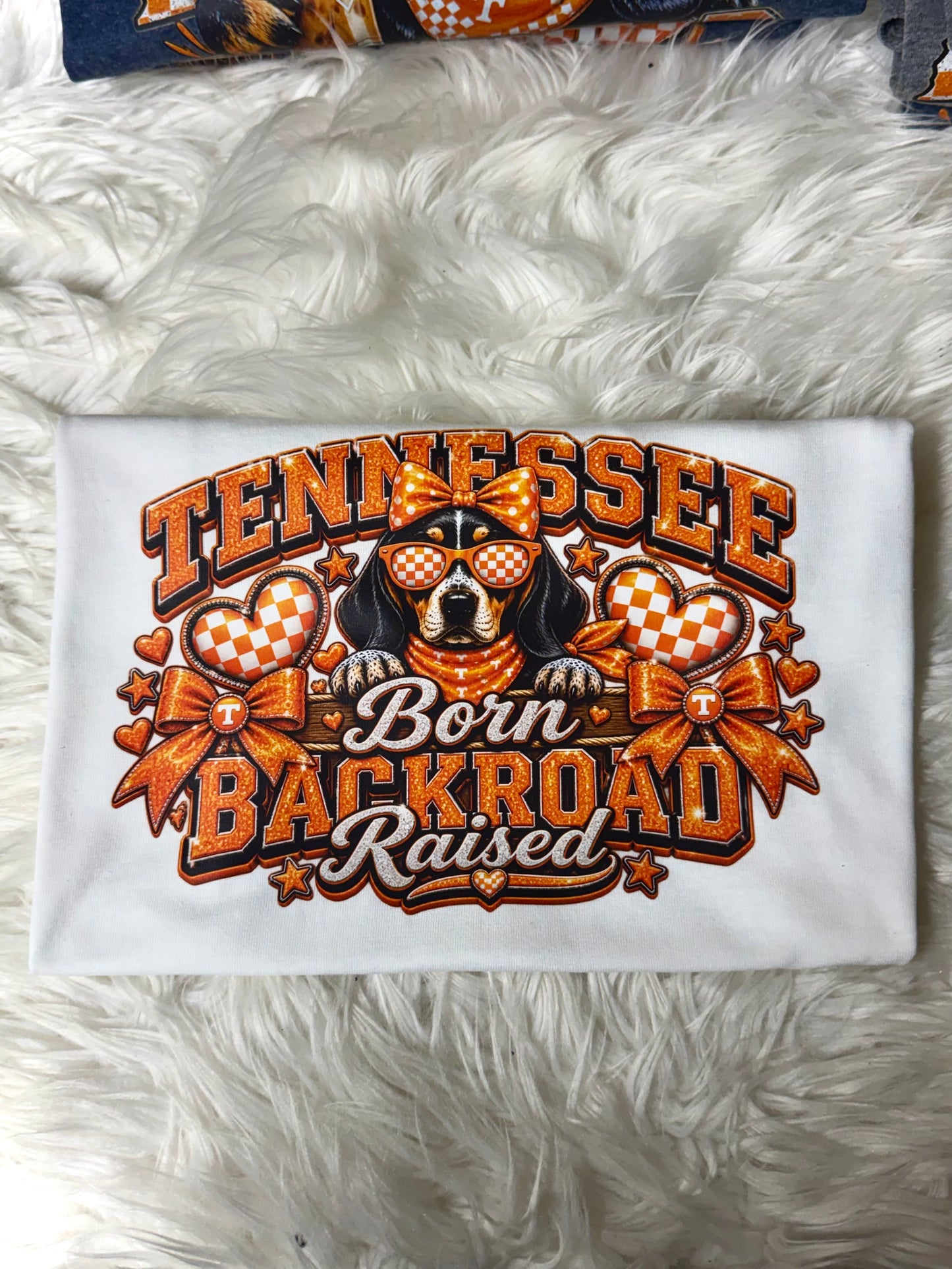 Tennessee Born, Backroad Raised Dog Graphic Tee