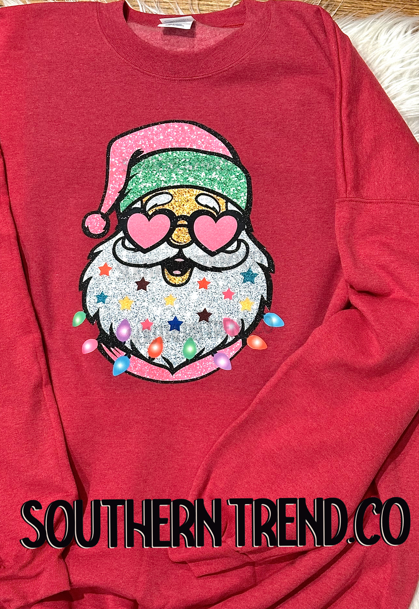 Christmas Santa with lights and sunnys