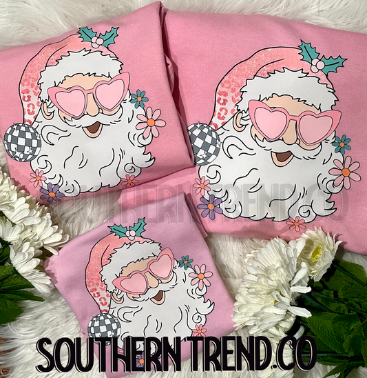 Pinked out Santa sweatshirt