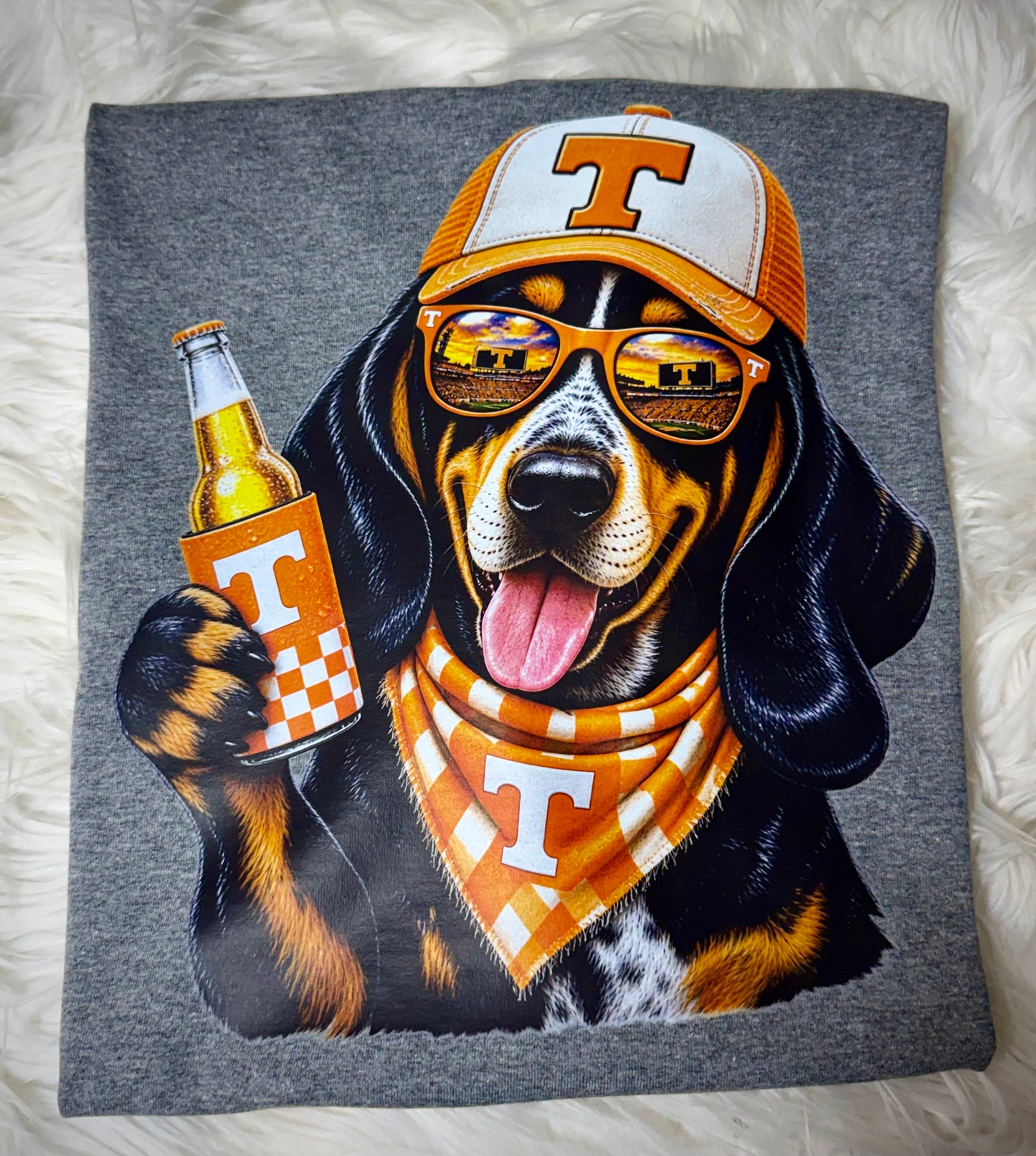 Tennessee Game Day Dog & Cold Beer Graphic Tee