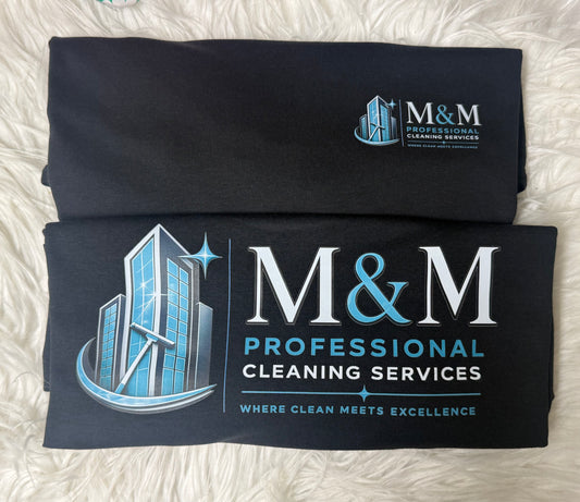 M&M professional cleaning services print and press