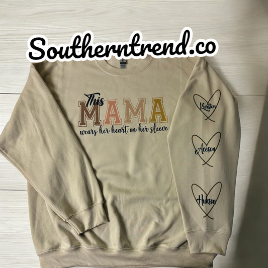 This mama wears her heart on her sleeve