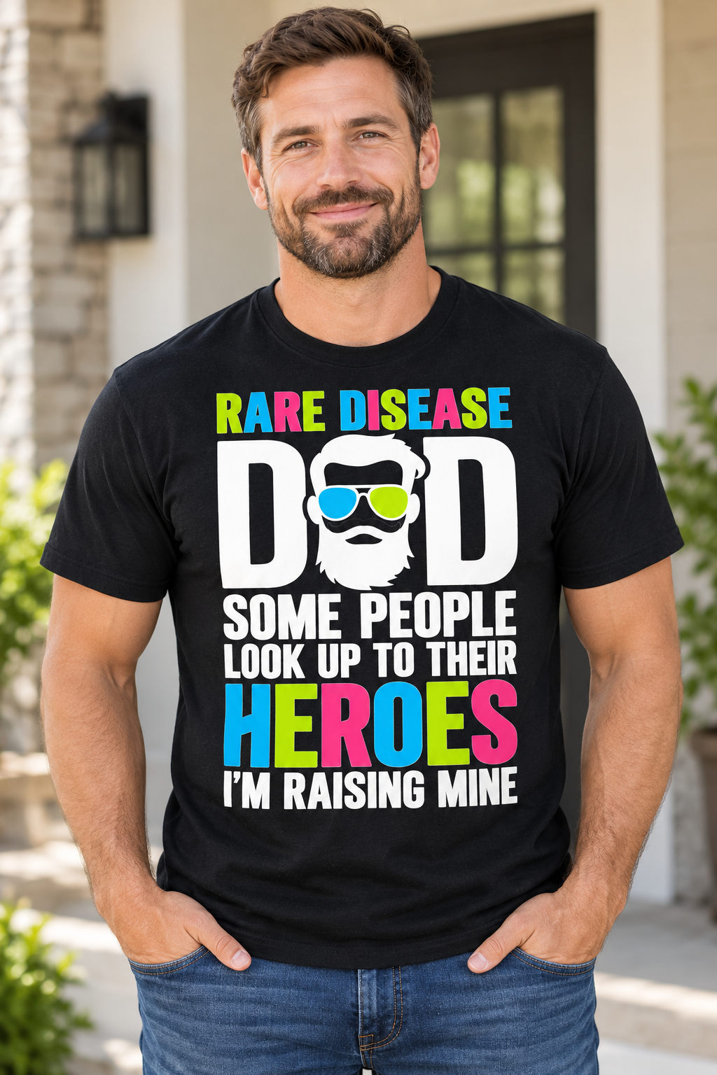 Rare Disease Dad Awareness Shirt – I’m Raising My Hero