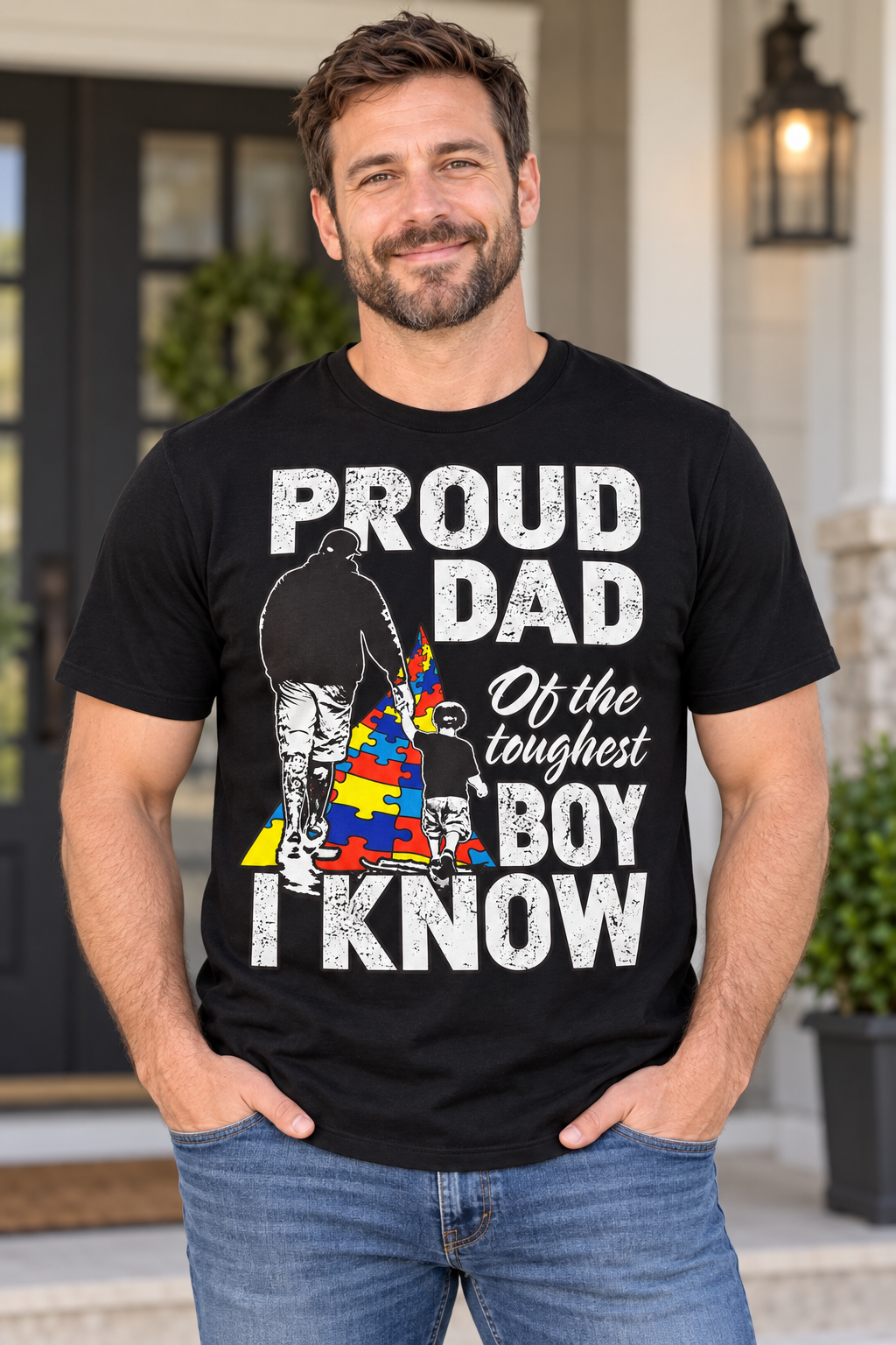 Proud Dad of the Toughest Boy I Know – Autism Awareness Shirt