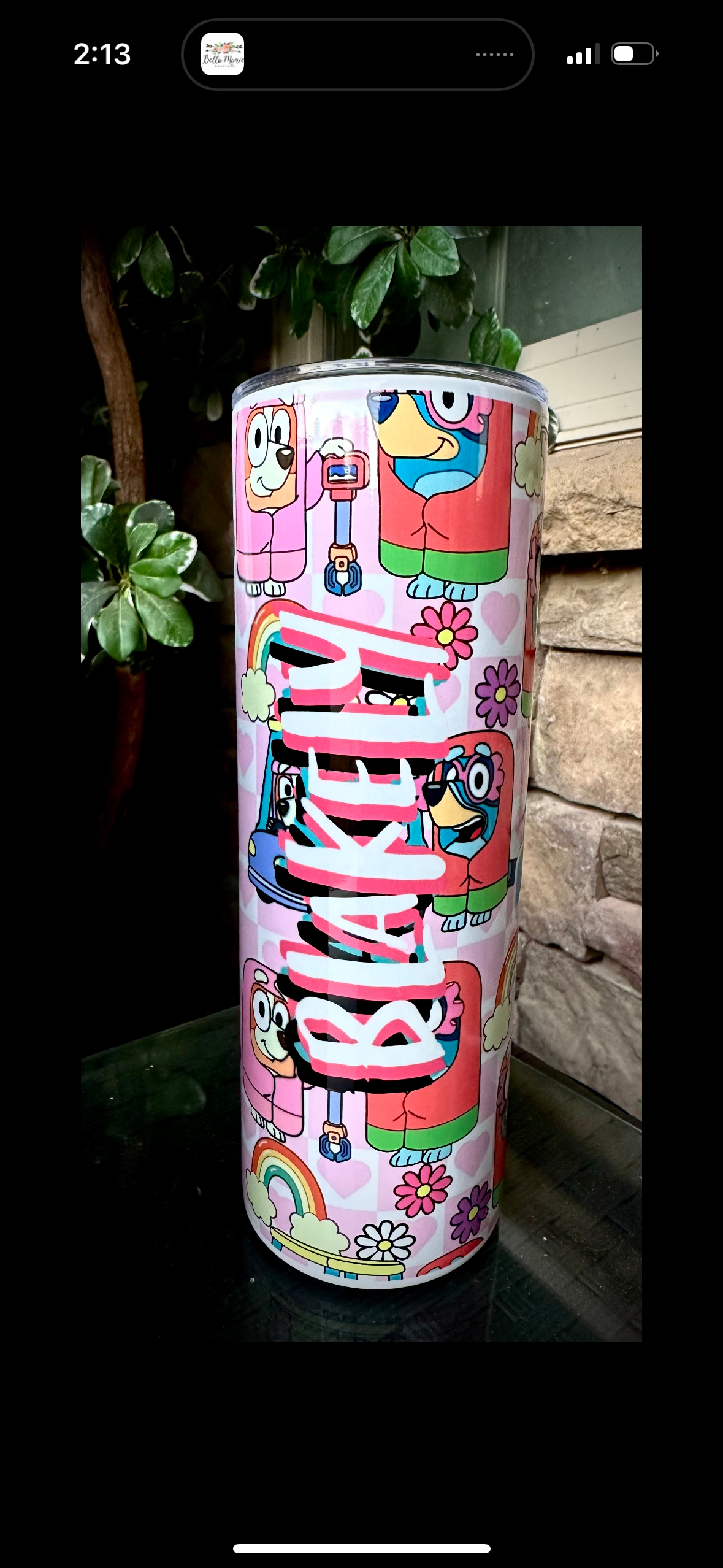 Blue dog tumbler