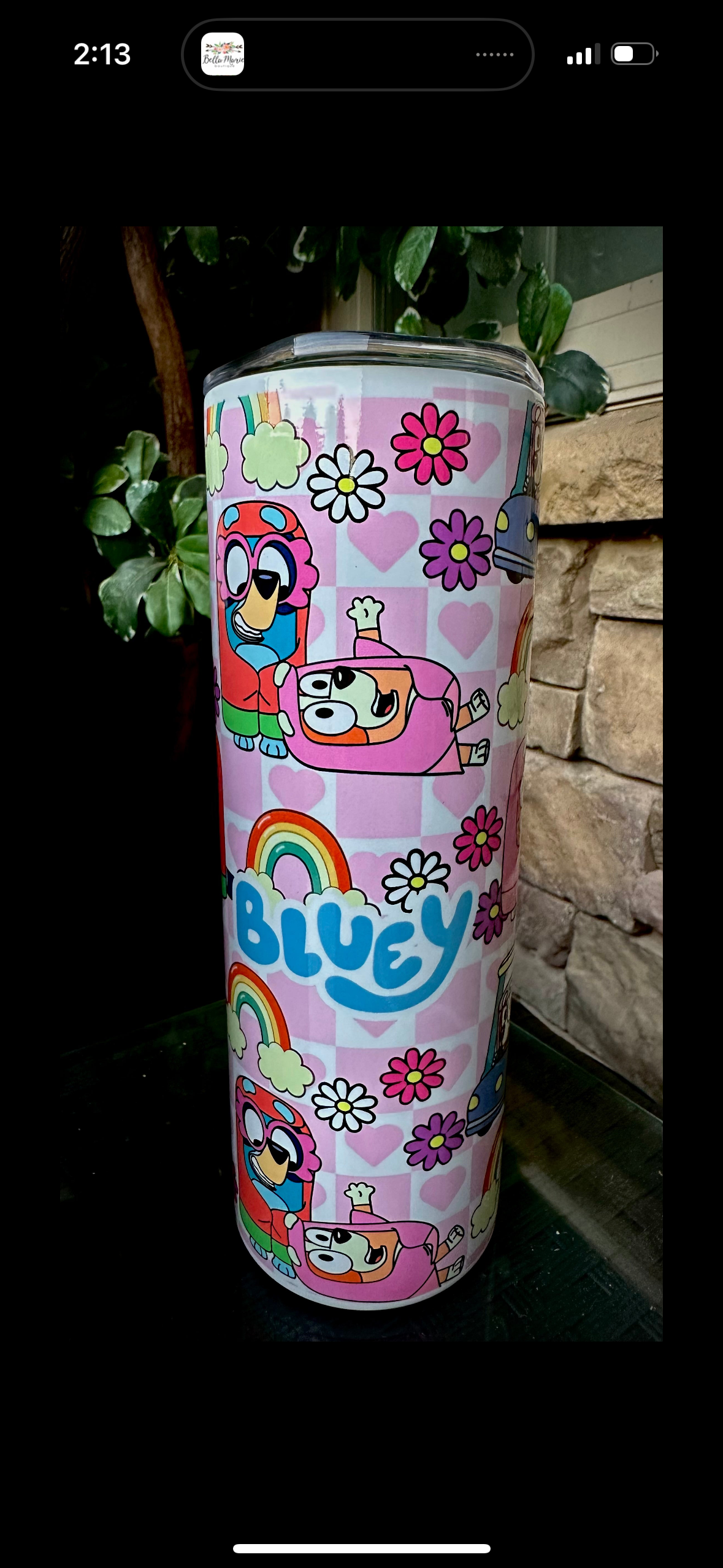 Blue dog tumbler
