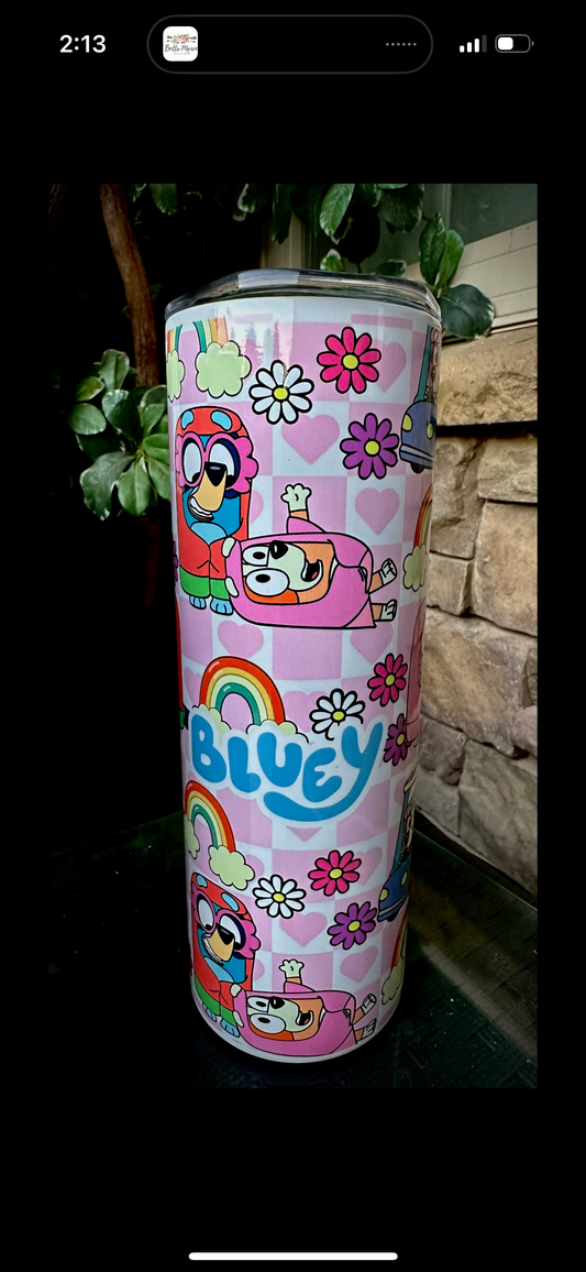 Blue dog tumbler
