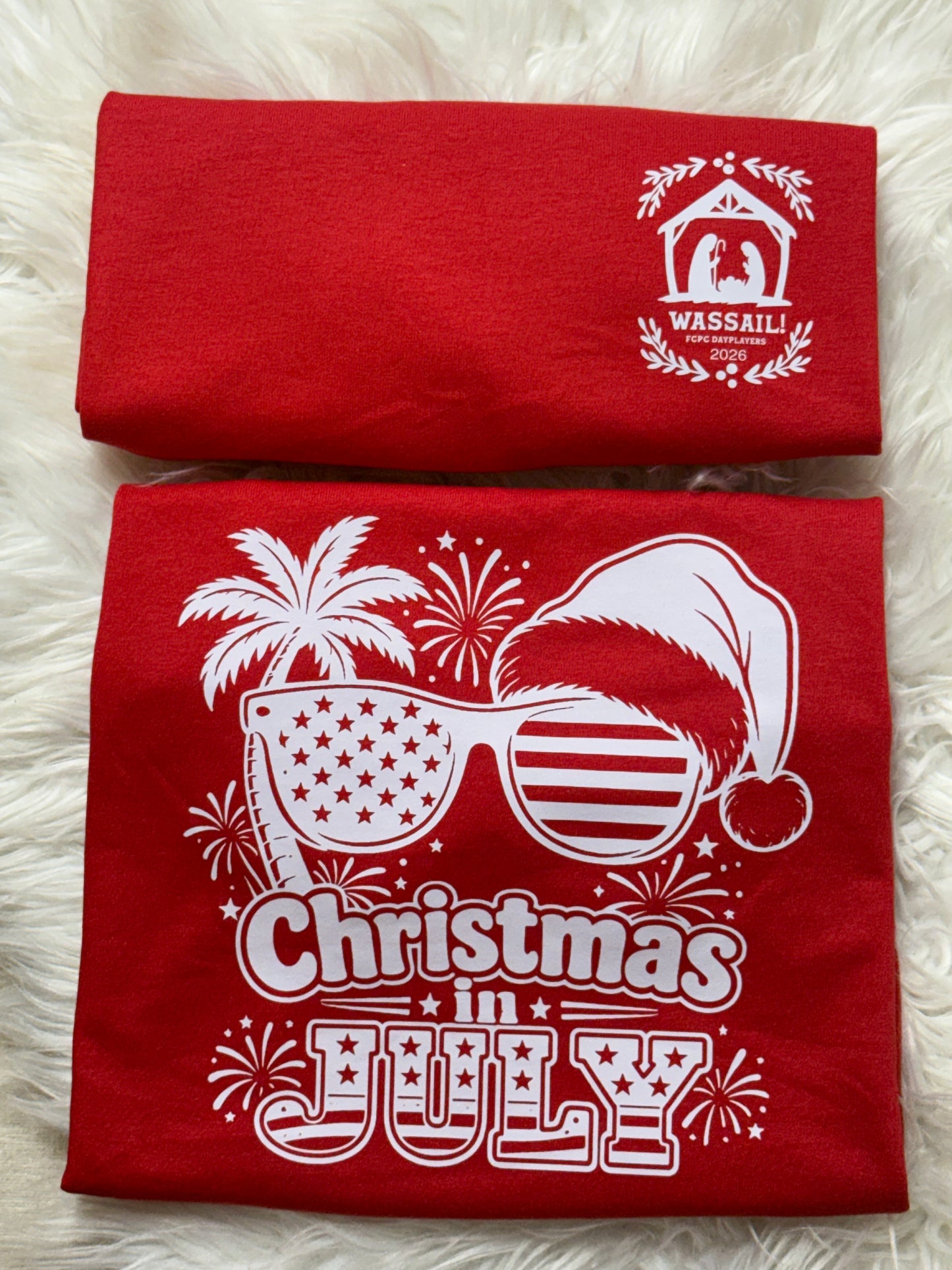 Wassail! Day players Christmas in July tee shirt bundle