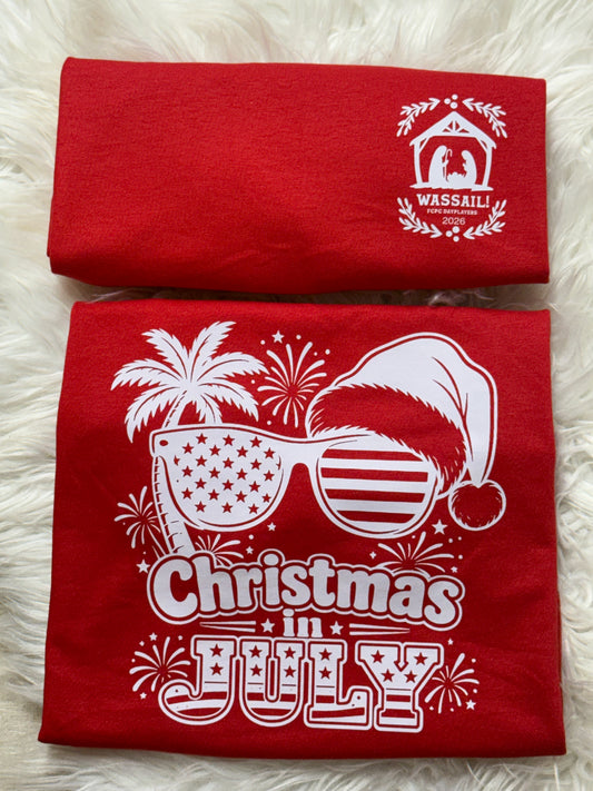 Wassail! Day players Christmas in July tee shirt bundle