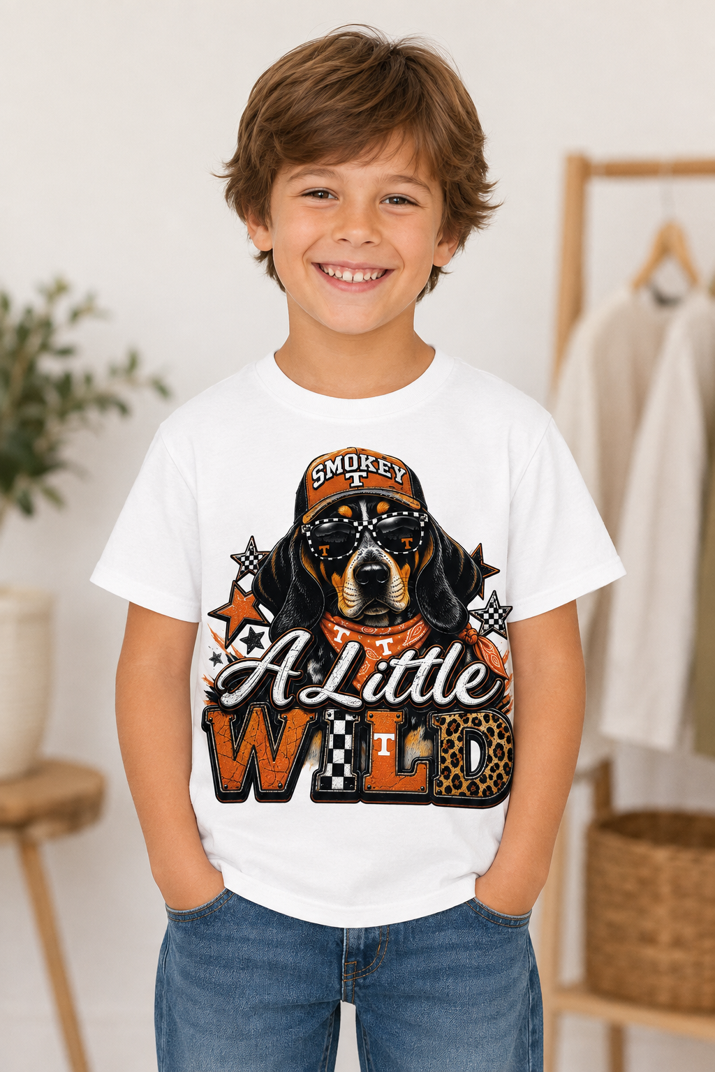 A Little Wild Tennessee Dog Graphic Tee