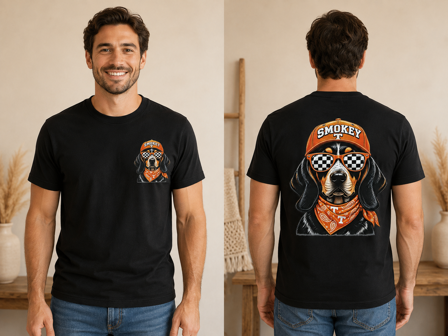 Tennessee Dog Black Tee Shirt