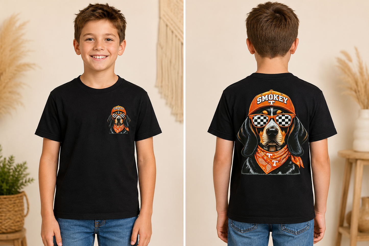 Tennessee Dog Black Tee Shirt