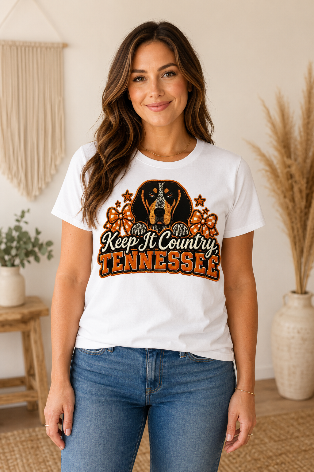 Keep it Country Tennessee  White Graphic Tee 🧡🐾