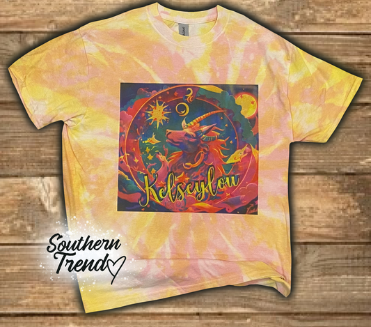 Tie unicorn tee shirt