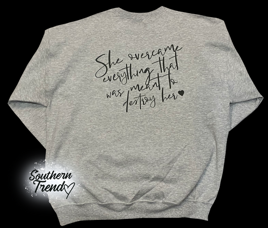 PowHerful sweatshirt crewneck ash grey