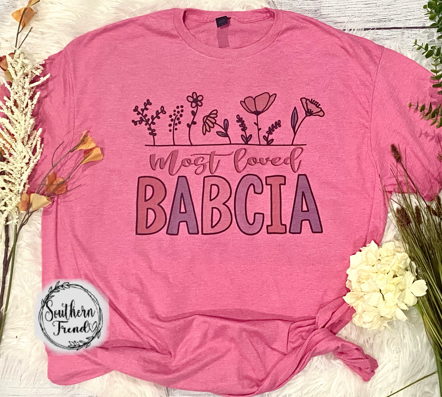 Most loved Babcia tee shirt