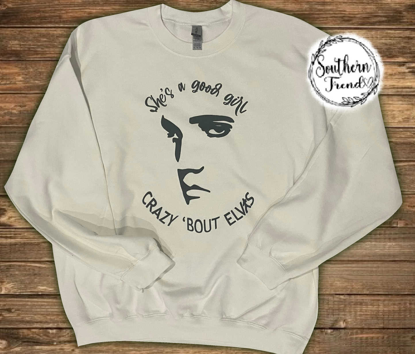 Crazy bout Elvis crewneck sweatshirt