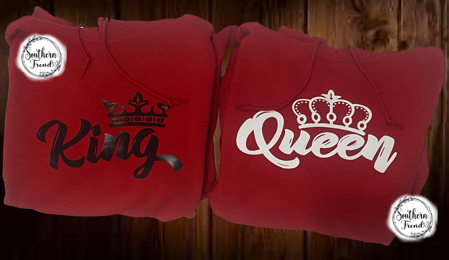 King and queen hoodie.