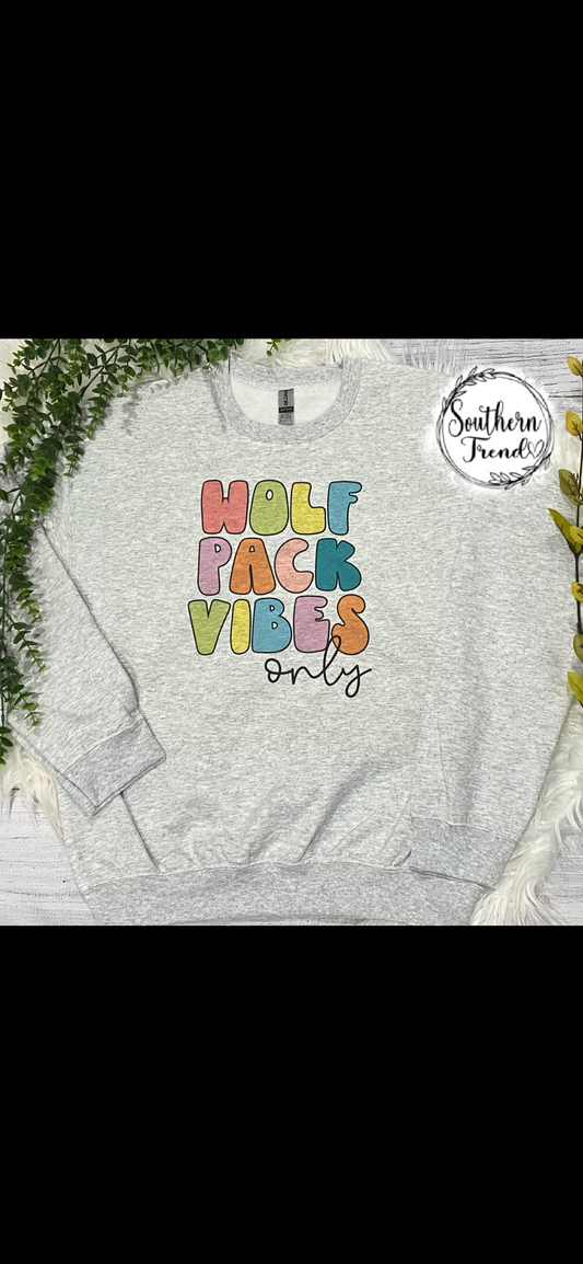 Wolf pack vibes only crewneck sweatshirt