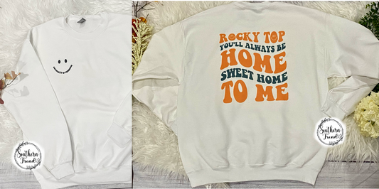 University of Tennessee Rocky top white crewneck